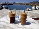 Coffee near the harbour of Logaras Paros